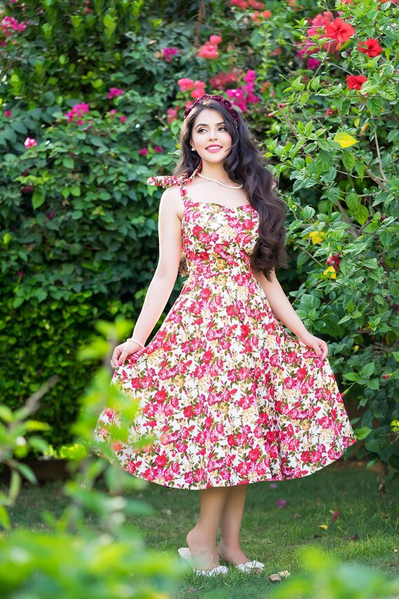 Vintage style fit and flare cheap dresses