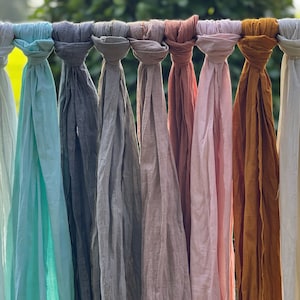 Last chance! Only khaki brown left - Cotton scarves in several colors for summer and autumn, cute pastel colors, mandana, headscarf