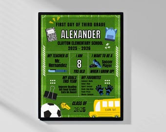 First Day of School Printable, Editable Back to School Sign, First Day of School Sign, First Day of Preschool Sign, Digital Download