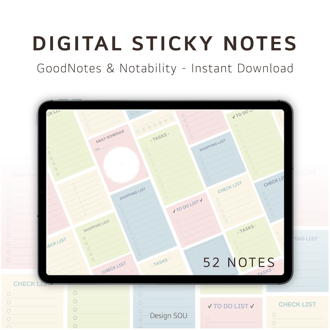 Digital Sticker Pack Digital Sticky Notes for Digital Notebook, Planner ...