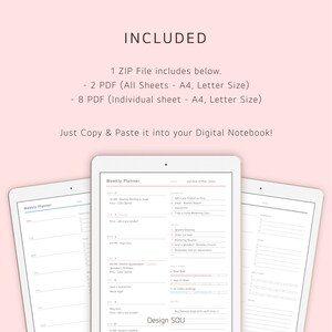 Undated Printable Weekly Planner Sheet Digital A4 Letter - Etsy