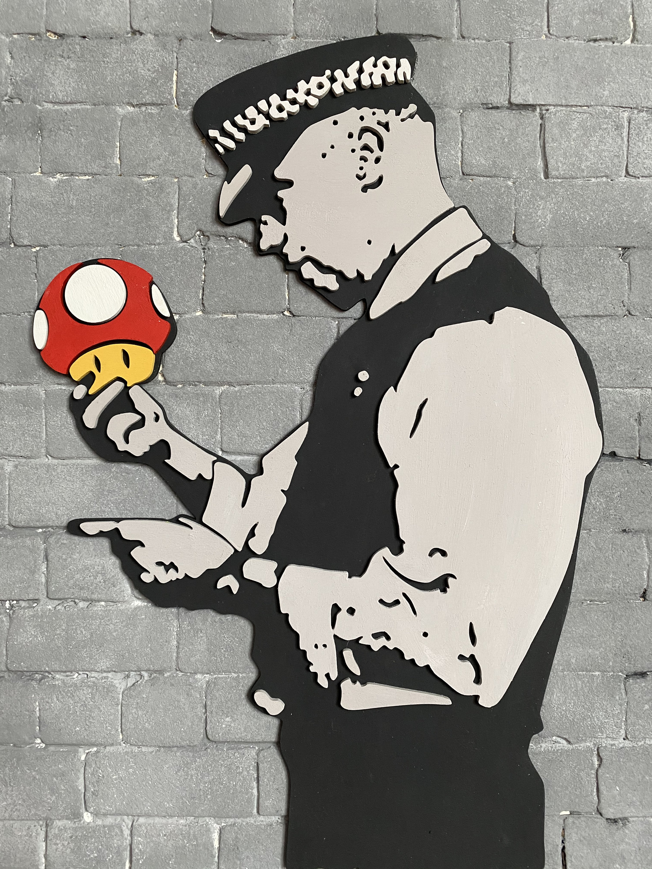 Banksy Mario Modern 3d Wall Art Graffiti Wall Art 3D Wood Etsy Ireland