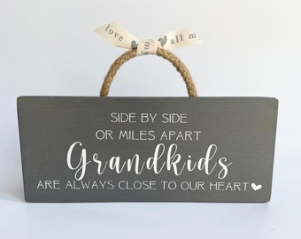 Nanny and Grandad sign, Grandparents gift, Grandchildren Sign, Grandparents wooden Sign