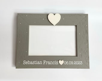 Personalised photo frame, New baby frame, Name and D.O.B frame