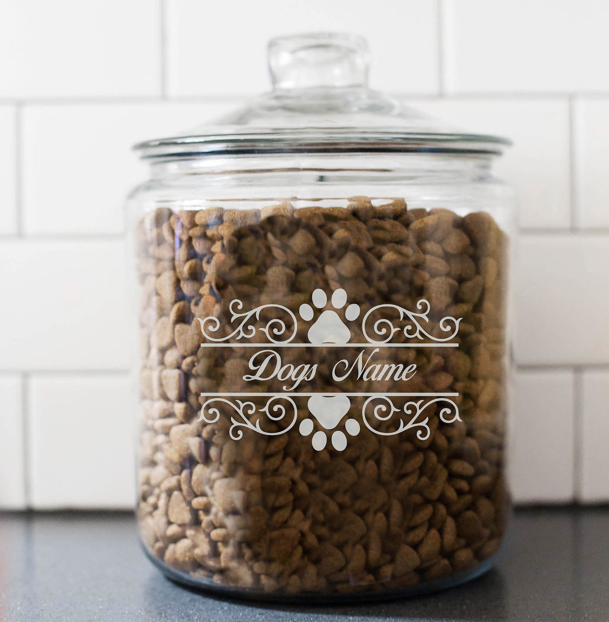 1/2 or 1 Gallon Dog Treat Storage Dog Treat Container Dog Etsy