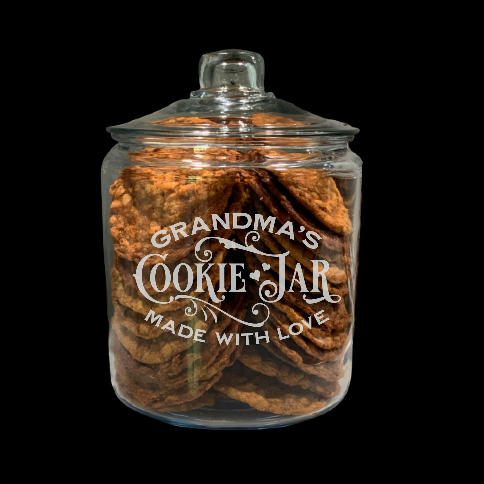 1/2 or 1 Gallon Cookie Jar Personalized Cookie Jar Etched Etsy