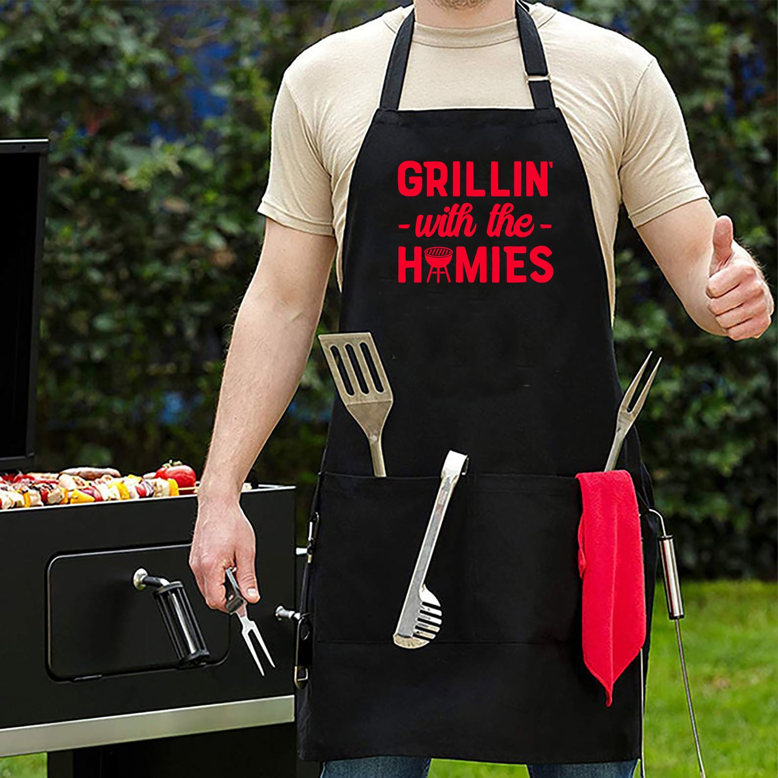 Personalized Apron For Men Apron With Pockets Custom Chef Etsy 