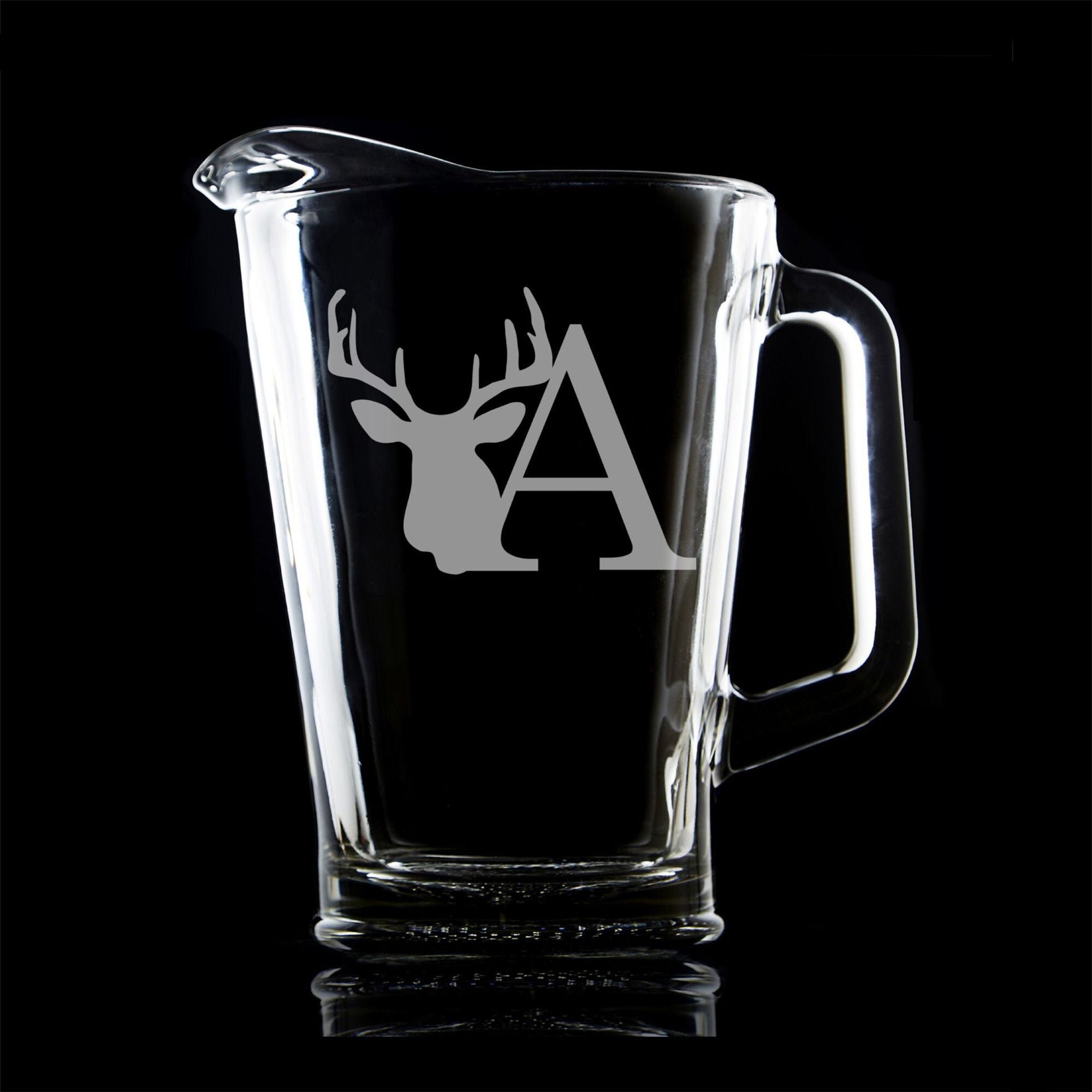 Personalized Glass Beer Pitcher Custom Etched Pitcher Etsy