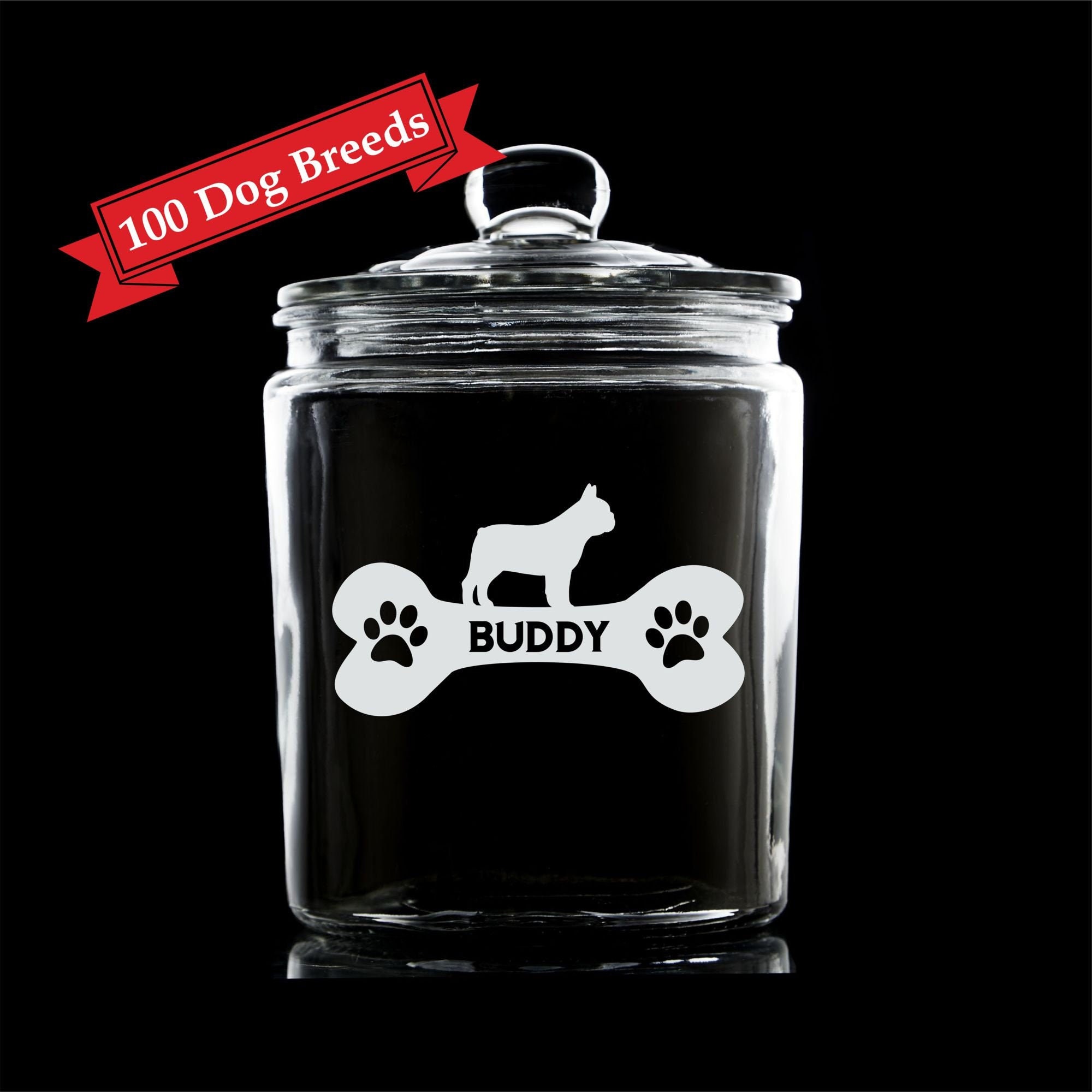 1/2 or 1 Gallon Dog Treat Container Dog Treat Jar Dog food Etsy