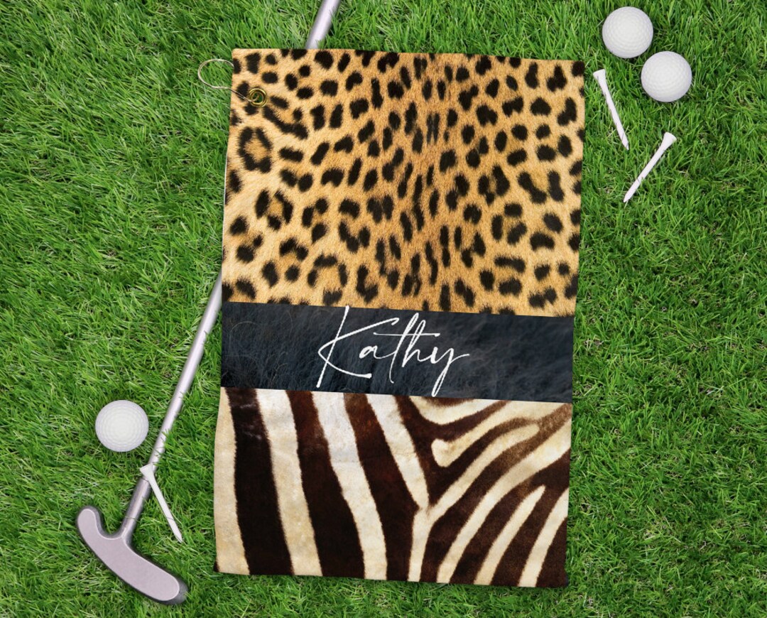 Animal Print Golf Towel Digital Design PNG for Sublimation Etsy
