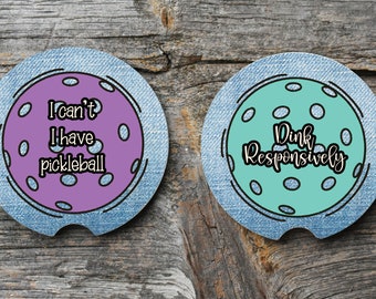 Lila Mint Pickleball Auto Untersetzer PNG Digitale Designs für Sublimation