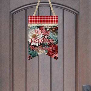 Christmas Bunting Door Hanger Digital Design for Sublimation