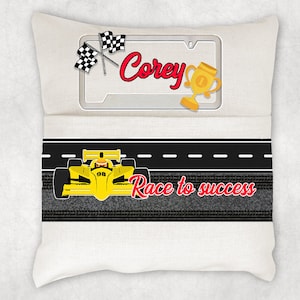 Race Car Pocket Pillow Sublimation Digital Design PNG