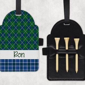 Navy Green Golf Tee Holder Digital Design PNG for Sublimation