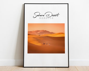 Sunrise over the Sahara desert - Morocco Travel Poster | Travel Photo Prints for download |  | Perfect to decorate your house or your Airbnb