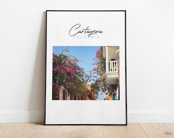Cartagena - Colombia Travel Poster | Travel Photo Prints for download |  | Perfect to decorate your house, your Airbnb or STR property!