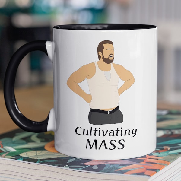 It's always sunny in Philadelphia Mac "Cultivating Mass" Funny Two Toned Mug its always sunny mug its always sunny in philadelphia mug