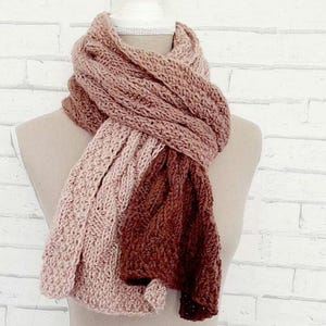 Scarf knitting instructions suitable for beginners, German knitting instructions scarf in PDF format immediate download, knitting pattern winter scarf