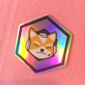 Fox McCloud Chibi Holographic Sticker