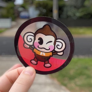 AIAI MONKEY BALL Transparent Vinyl Sticker Decal