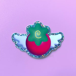 Happy Berry Anime Angel Wing Y2K 3D Glitter Holographic Waterproof Sticker