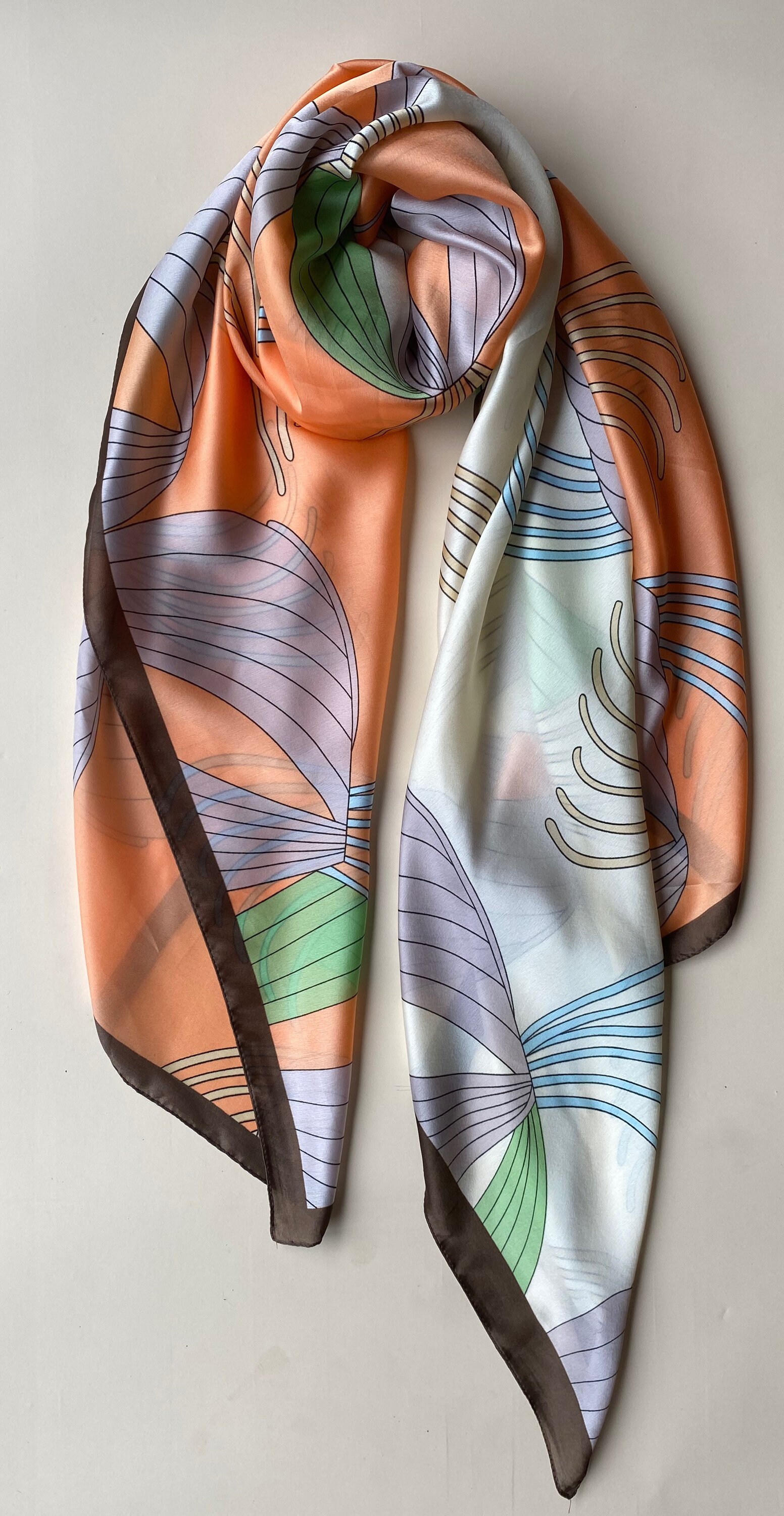 Extra large satin silky scarf shawl beach wrap cover up Etsy