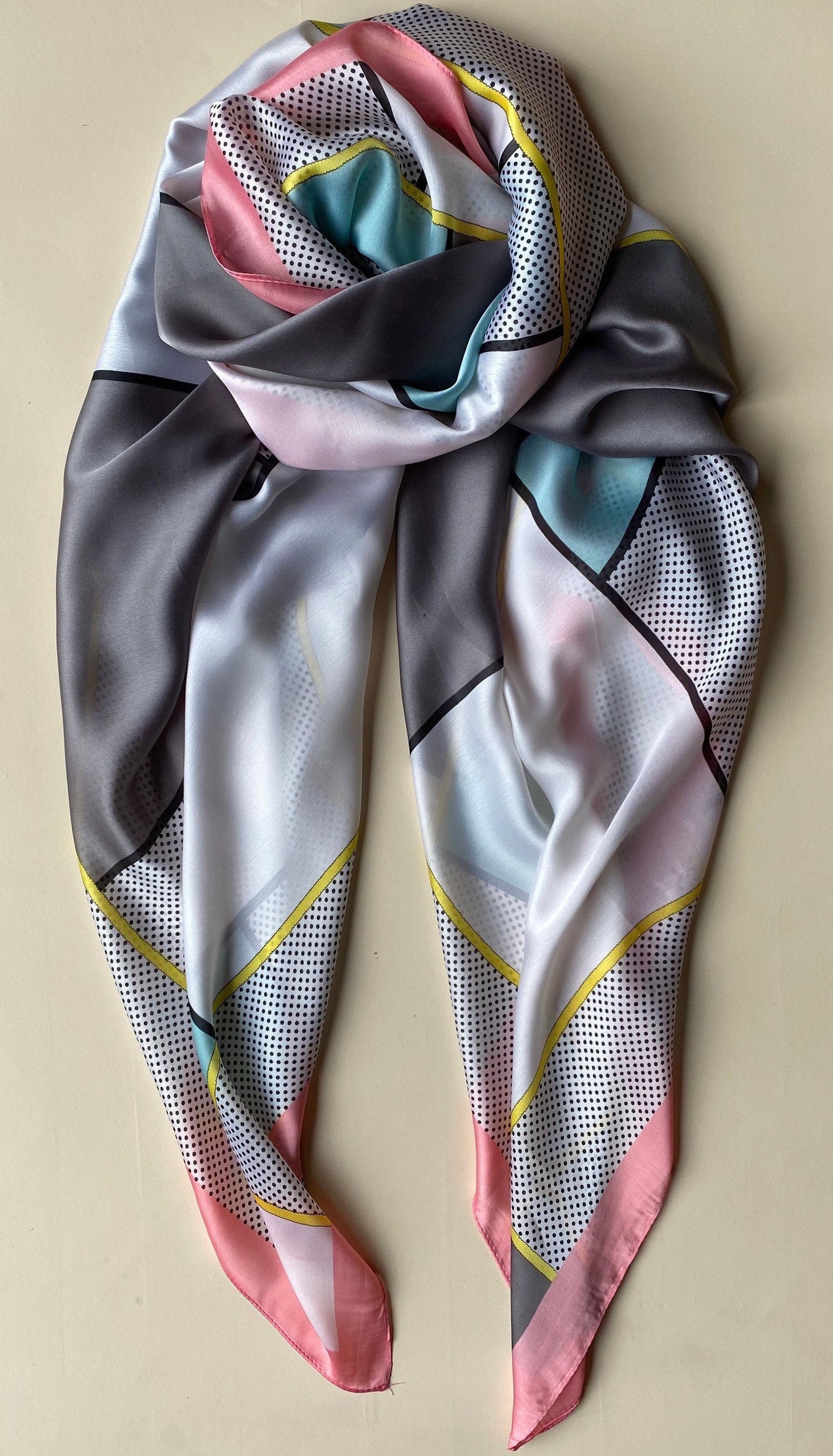 Alexis Leroy Damen Satin-Schal 180x95cm - Leicht & Vielseitig Für Alltag & Festlichkeiten