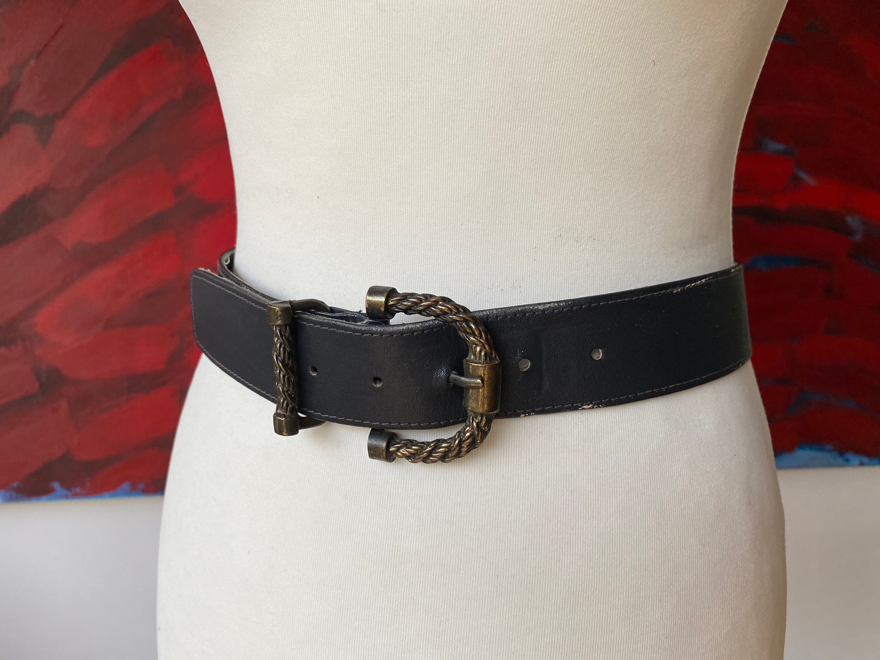 Jaeger vintage leather belt | Etsy