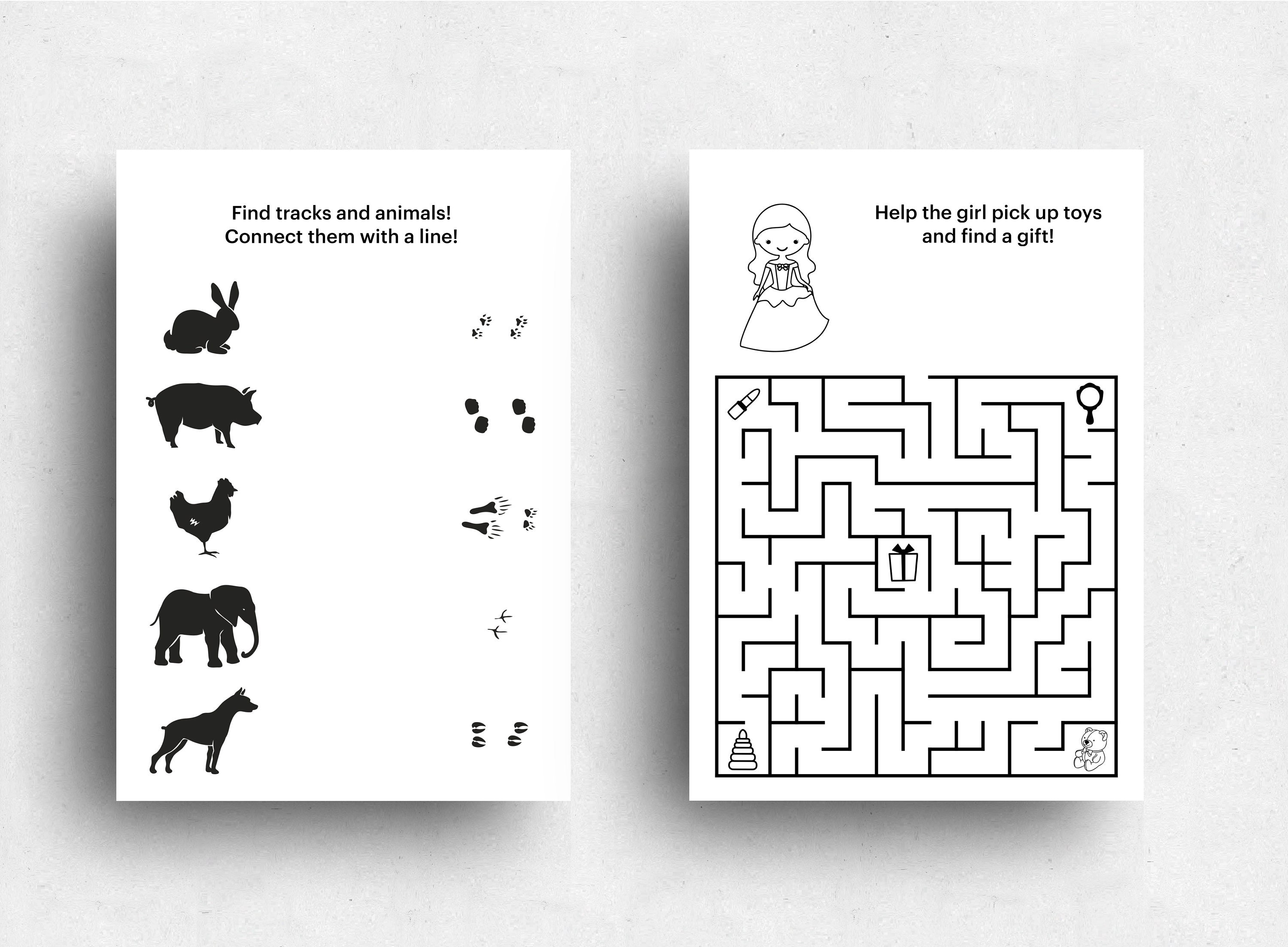 Kids Activity Book Coloring Book 16 PAGES Kids Coloring | Etsy