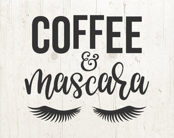 Coffee Mascara Svg Etsy