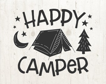 Happy camper svg, Camping svg, Travel svg, Camper svg, svg, cut files, silhouette cut files, cricut svg, cameo svg, DXF