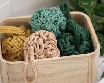 Yarn and Colors - Crochet Shower Puff Pattern - Shower Pouf