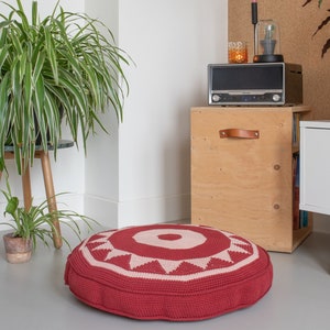Yarn and Colors - Crochet Floor Cushion Pattern PDF - Boho Floor Cushion