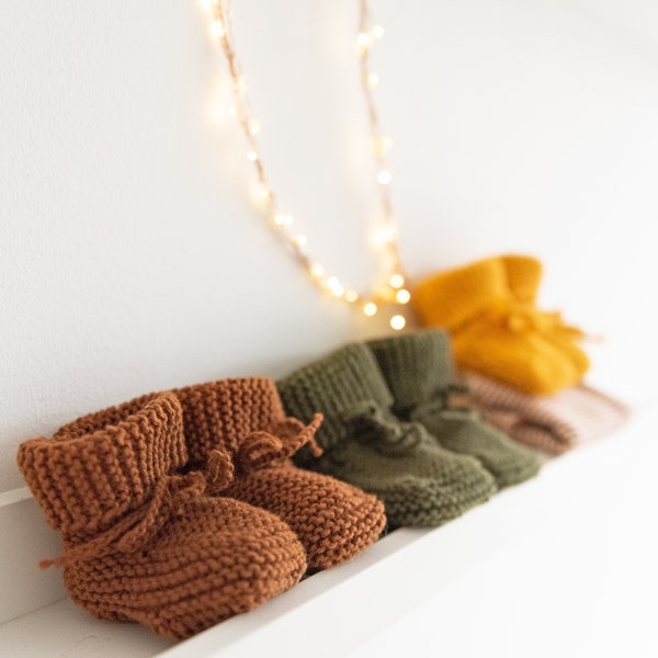 Garn und Farben - Strickbooties Decke Muster PDF - Oh Baby! Strick Booties