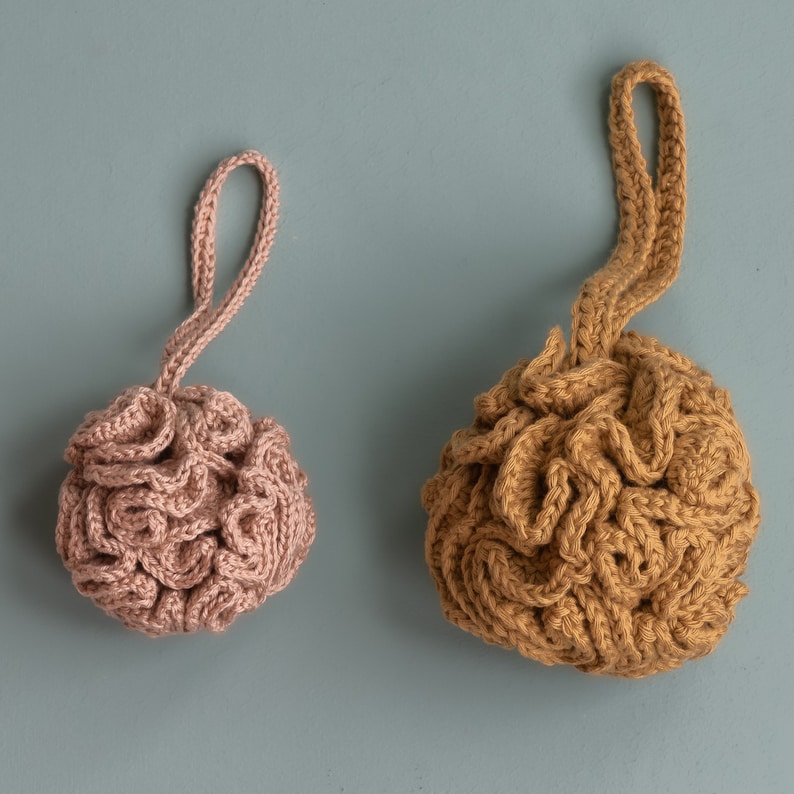 Yarn and Colors Crochet Shower Puff Pattern Shower Pouf Etsy
