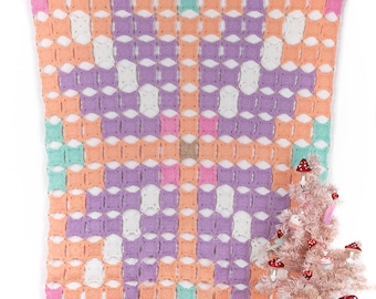 Yarn and Colors - Wall Hanging Crochet Pattern PDF - Décoration murale de Noël colorée