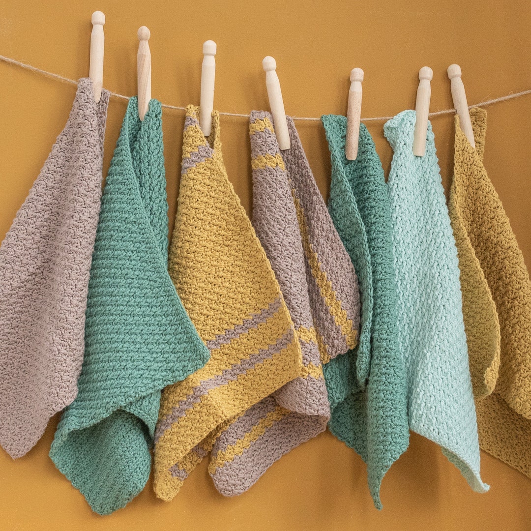 Yarn and Colors Crochet Dish Cloths Pattern PDF Favorite Clean Cloths