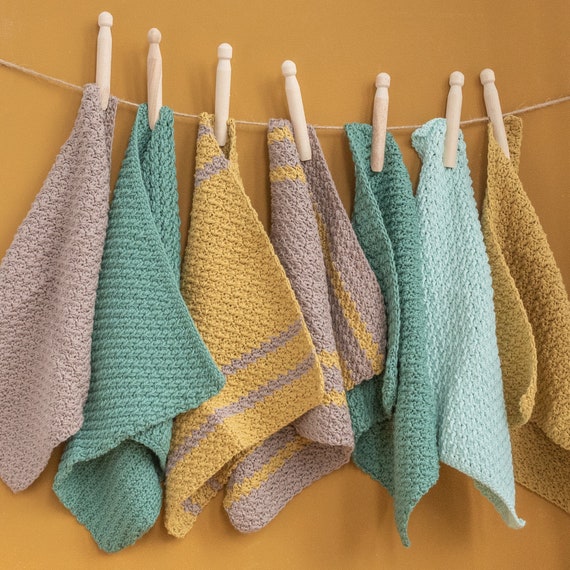 Yarn and Colors - Crochet Dish Cloths Pattern PDF - Favorite Clean Cloths