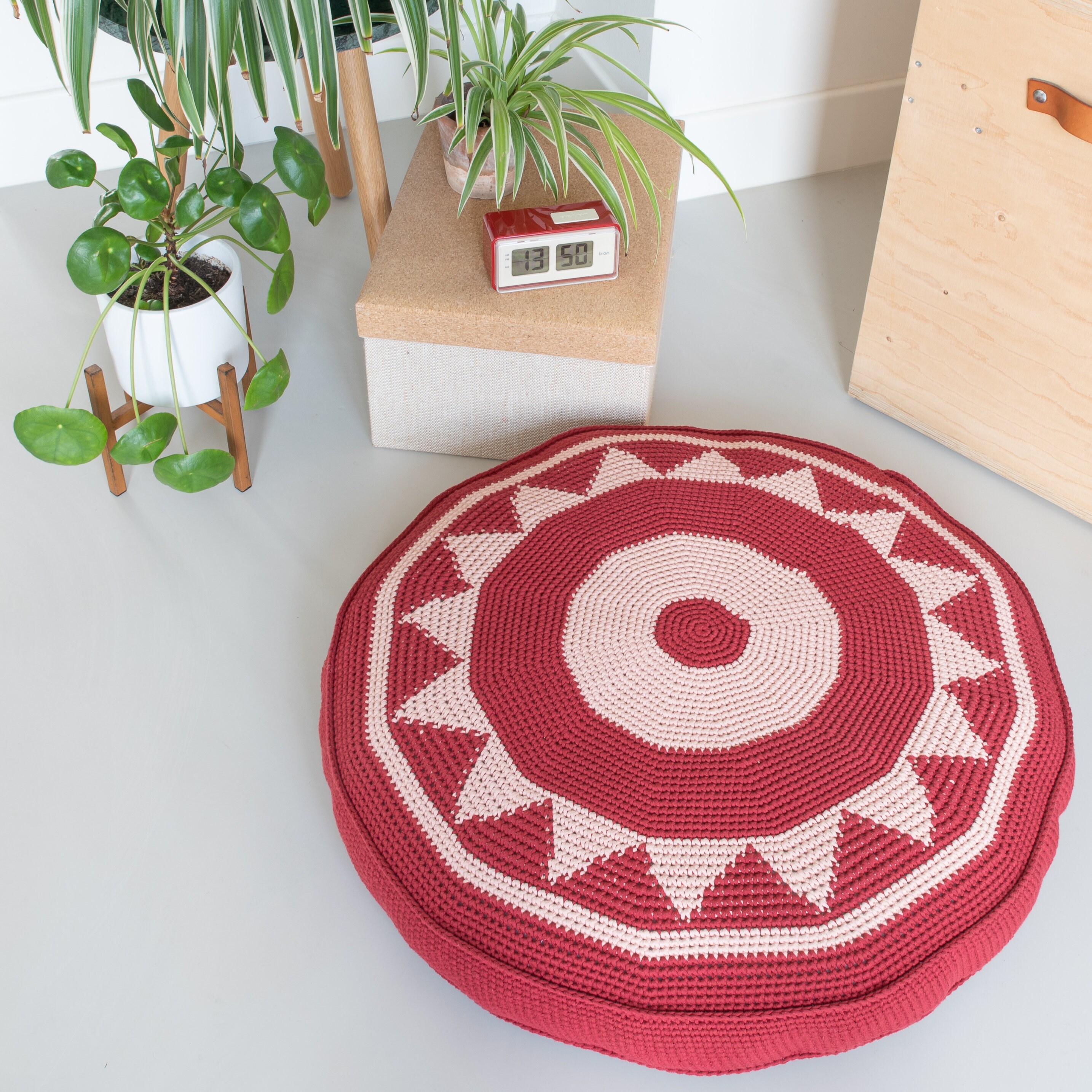 Yarn and Colors Crochet Floor Cushion Pattern PDF Boho Etsy