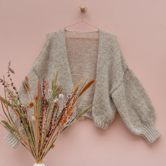 Yarn and Colors - Cardigan Mohair Knitting Pattern PDF