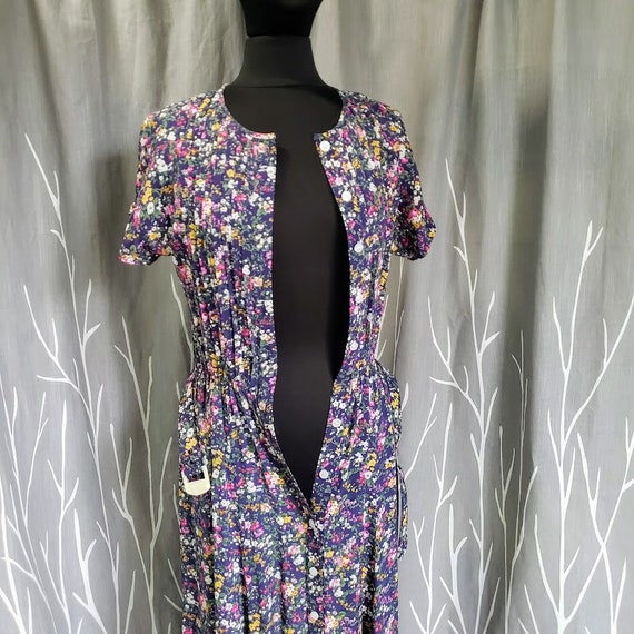 FLORAL MIDI DRESS Vintage 90s Liz Claiborne Prair… - image 7