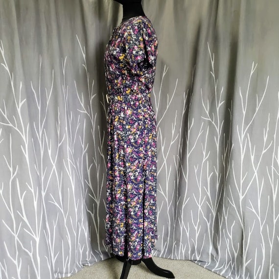 FLORAL MIDI DRESS Vintage 90s Liz Claiborne Prair… - image 3