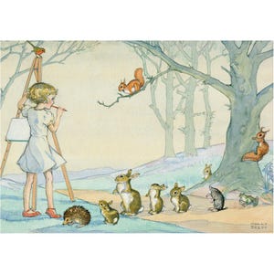 Welche soll ich skizzieren - Molly Brett Postkarte