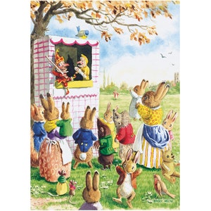 Punch & Judy - Racey Helps-briefkaart