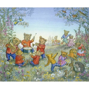 Teddy Bear Band - Molly Brett Medici Print