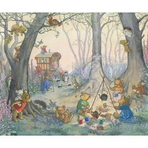 Teddy Bear Camp - Molly Brett Medici Print