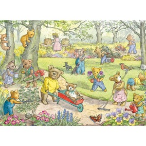 Teddybär-Garten - Molly Brett Postkarte