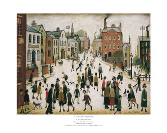 Dorfplatz - L S Lowry Medici Print