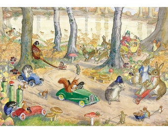 Postkaart Woodland Traffic - Molly Brett