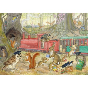 Catching the Train - Molly Brett Postkarte